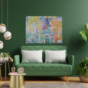 Julie Tugwell Art <br>Left Behind<br>Oil on Stretched Canvas<br>1200 mm x 900 mm