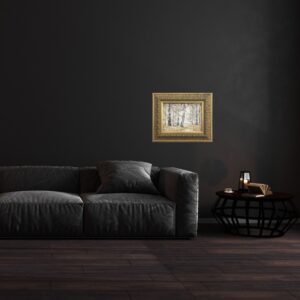 Julie Tugwell Art <br> Eucalyptus Trees<br>Oil on Board - Framed <br> 320 mm x 240 mm