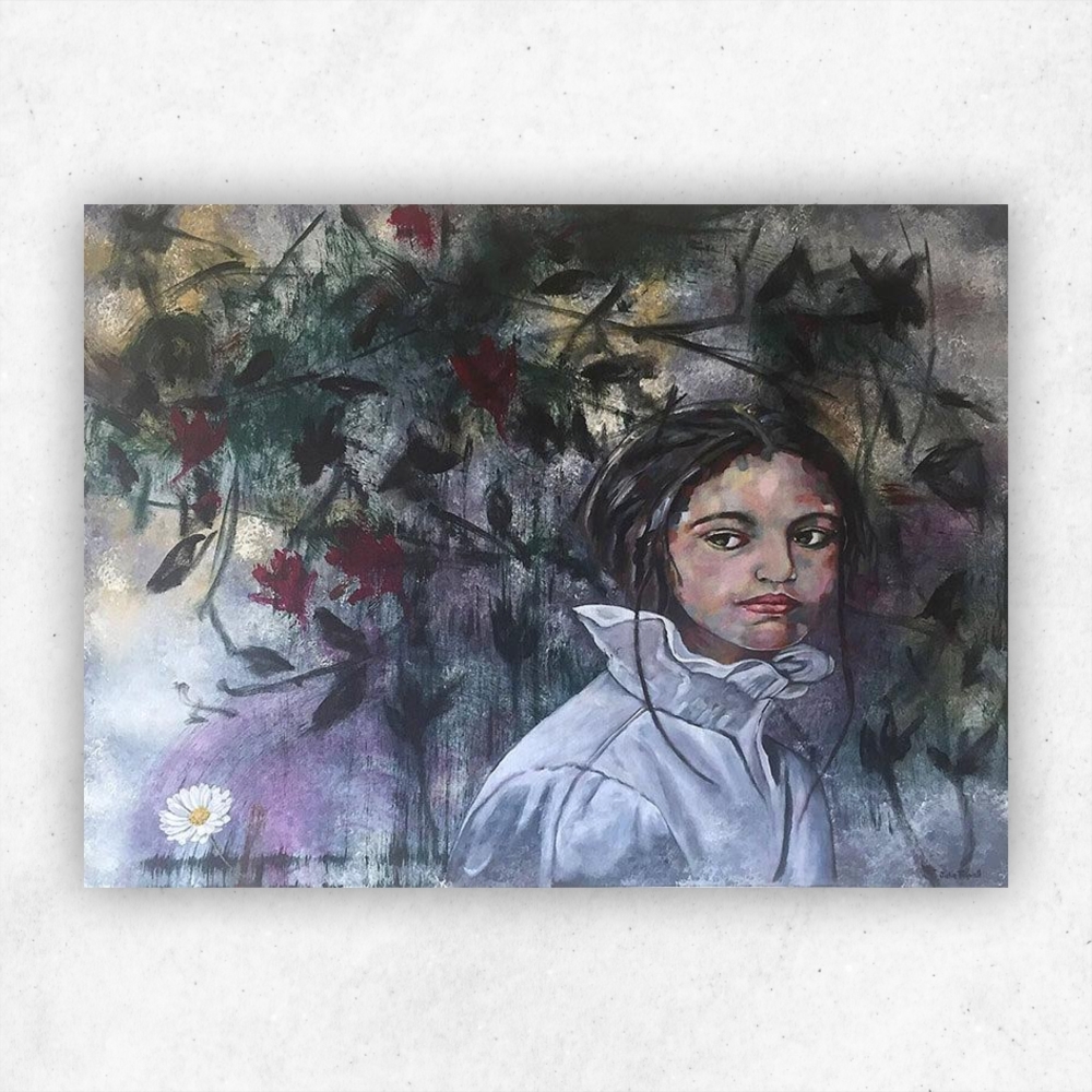 Julie Tugwell Art <br> Daisy <br> Acrylic on Stretched Canvas <br> 1020 mm x 750 mm - Image 3