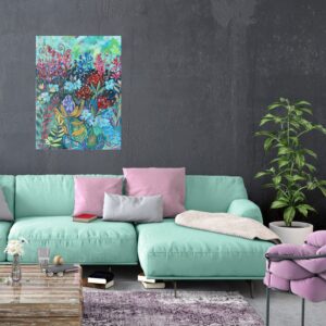 Julie Tugwell Art <br> Fynbos Flowers <br> Acrylic on Stretched Canvas <br> 600 mm x 450 mm