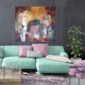 Julie Tugwell Art <br> Go Find Yourself <br> Acrylic on Unstretched Canvas <br> 1540 mm x 1200 mm