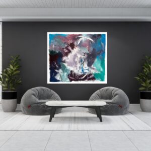 Julie Tugwell Art <br> There’s a Rhythm <br> Acrylic on Unstretched Canvas <br> 1260 mm x 1100 mm