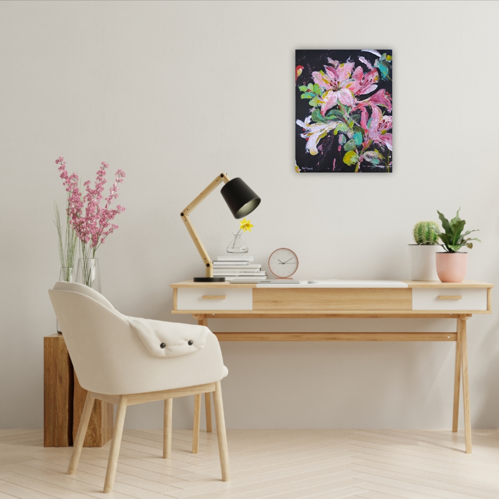 Julie Tugwell Art <br> You Are One of My Nicest Thoughts <br> Acrylic on Stretched Canvas <br> 350 mm x 450 mm