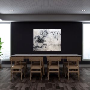 Julie Tugwell Art <br> White Orchid <br> Oil on Canvas <br> 1300 mm x 1000 mm