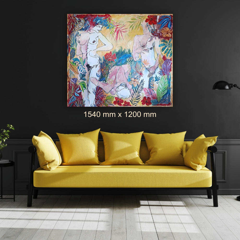 Julie Tugwell Art <br> Go Find Yourself <br> Acrylic on Unstretched Canvas <br> 1540 mm x 1200 mm - Image 2