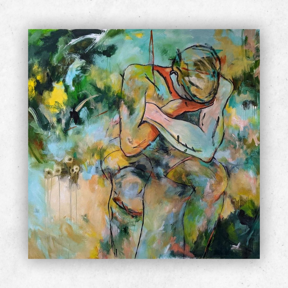 Julie Tugwell Art <br> My Guy <br> Acrylic on Unstretched Canvas <br> 1400 mm x 1200 mm - Image 3