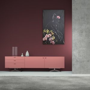 Julie Tugwell Art <br> The Flowers of My He(art) <br> Acrylic on Unstretched Canvas <br> 800 mm x 1280 mm