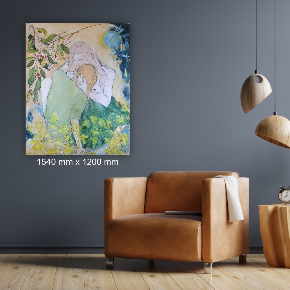 Julie Tugwell Art <br> Master of Fortune <br> Acrylic on Unstretched Canvas <br> 1540 mm x 1200 mm - Image 2