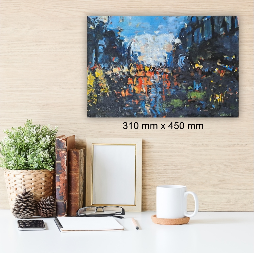 Julie Tugwell Art <br> Reflections <br> Oil on Stretched Canvas <br> 310 mm x 450 mm - Image 2