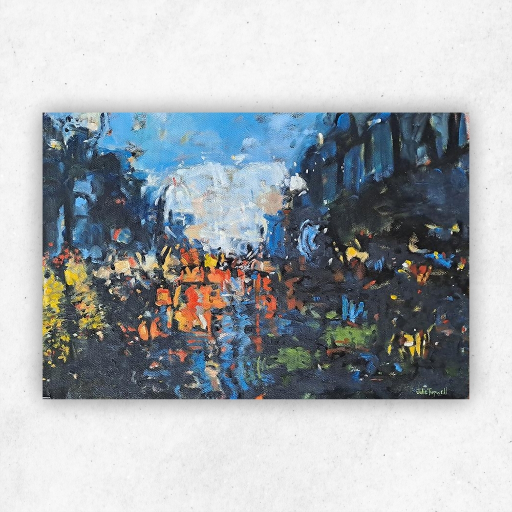 Julie Tugwell Art <br> Reflections <br> Oil on Stretched Canvas <br> 310 mm x 450 mm - Image 3