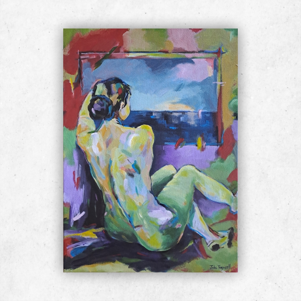 Julie Tugwell Art <br>An Eternal Sunset of Being<br>Acrylic on Stretched Canvas <br>300 mm x 420 mm - Image 3