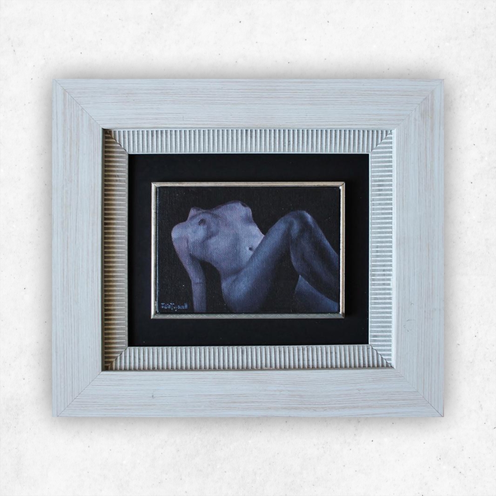Julie Tugwell Art <br> Nude 2 <br>Oil on Board - Framed<br> 100 mm x 150 mm - Image 3