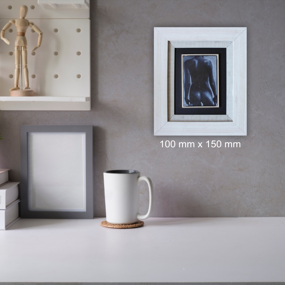 Julie Tugwell Art <br> Nude 4 <br> Oil on Board - Framed <br> 100 mm x 150 mm - Image 2