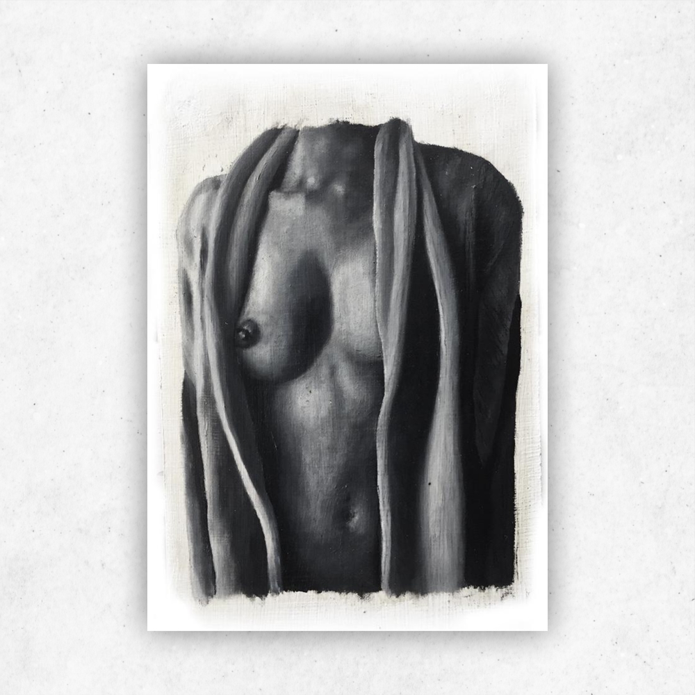 Julie Tugwell Art <br> Nude 5 <br> Oil on Board - Unframed <br> 170 mm x 130 mm - Image 3