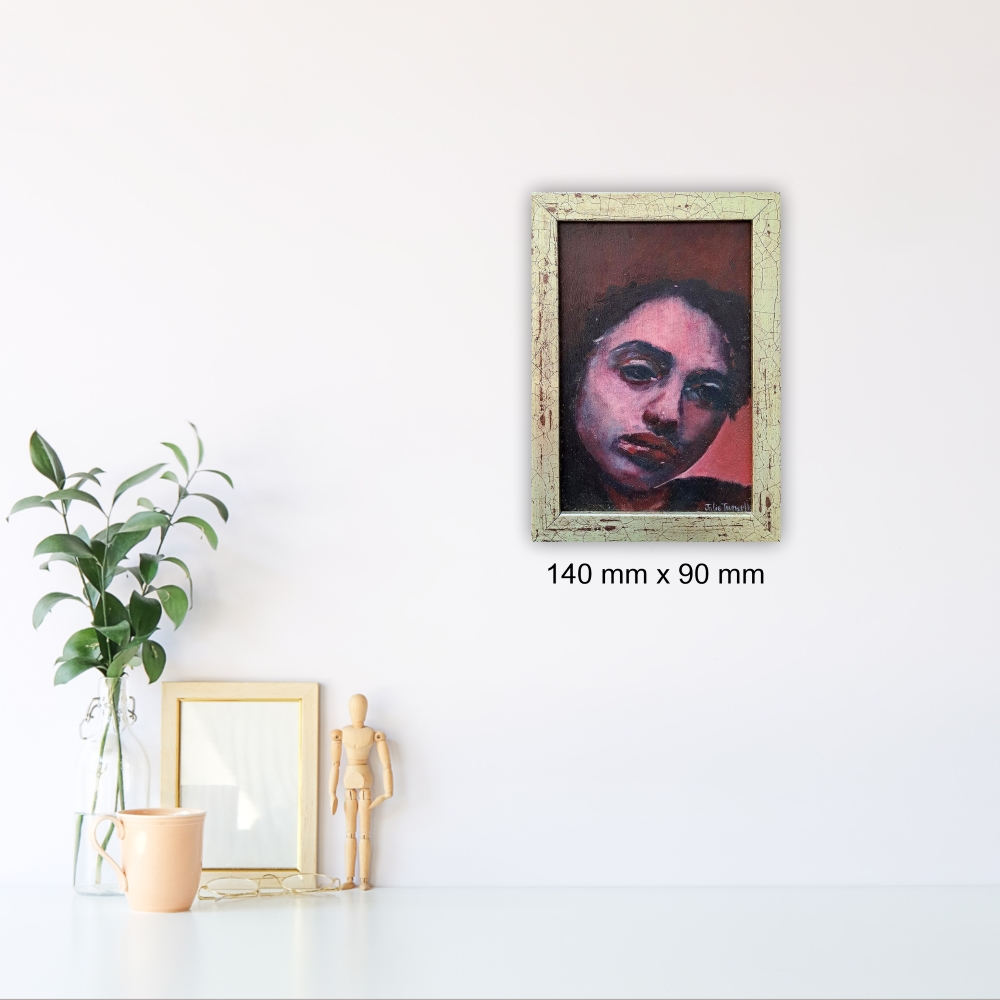 Julie Tugwell Art <br>Ignis Fatuus : A Deceptive Goal or Hope <br>Oil on Board - Framed<br>140 mm x 90 mm - Image 2