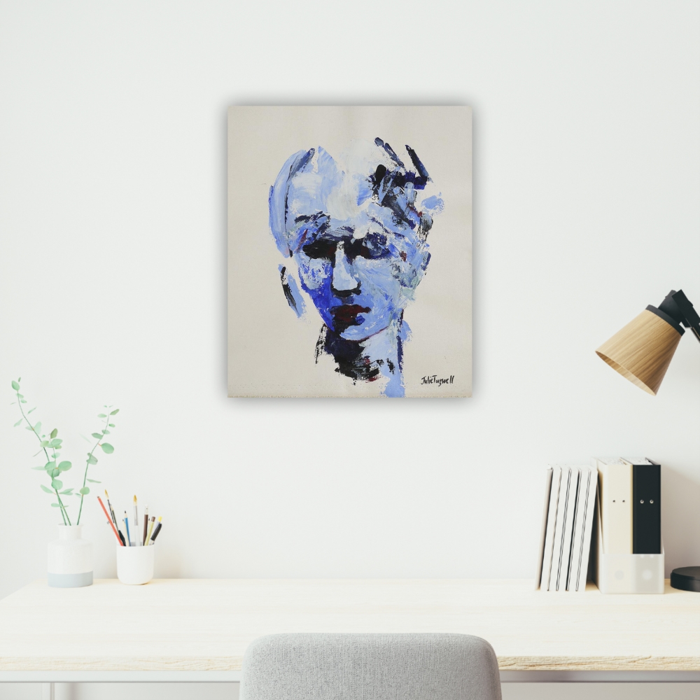 Julie Tugwell Art <br> Portrait of Emotions 5<br> Acrylic on Unstretched Canvas<br> 360 mm x 300 mm