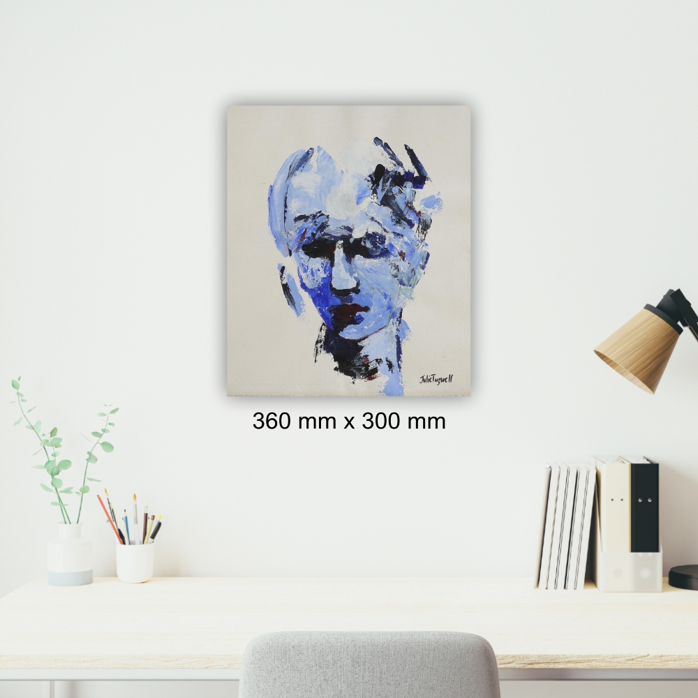 Julie Tugwell Art <br> Portrait of Emotions 5<br> Acrylic on Unstretched Canvas<br> 360 mm x 300 mm - Image 2