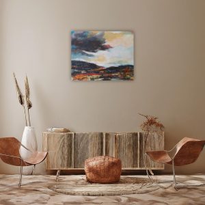 Julie Tugwell Art <br> Landscape of Colours 3 <br>Acrylic on Stretched Canvas<br>350 mm x 450 mm