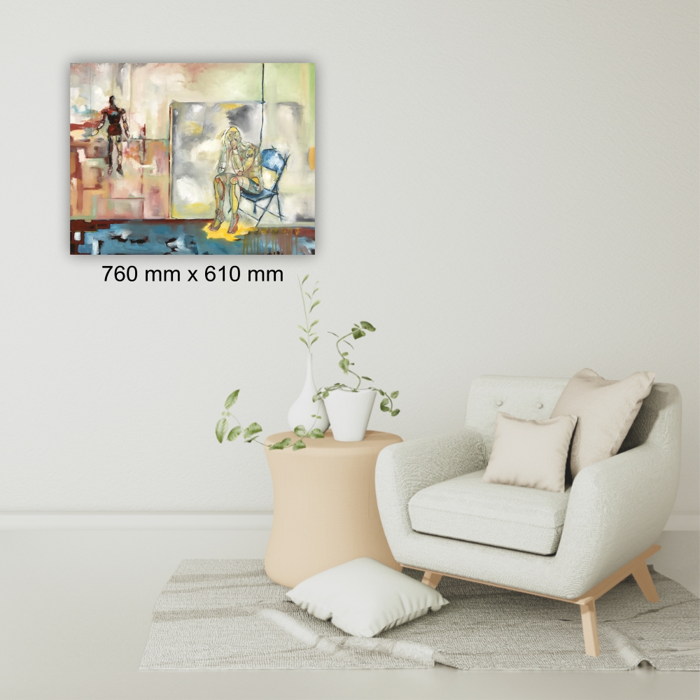 Julie Tugwell Art <br>Marquette Master<br>Oil on Stretched Canvas<br>760 mm x 610 mm - Image 2