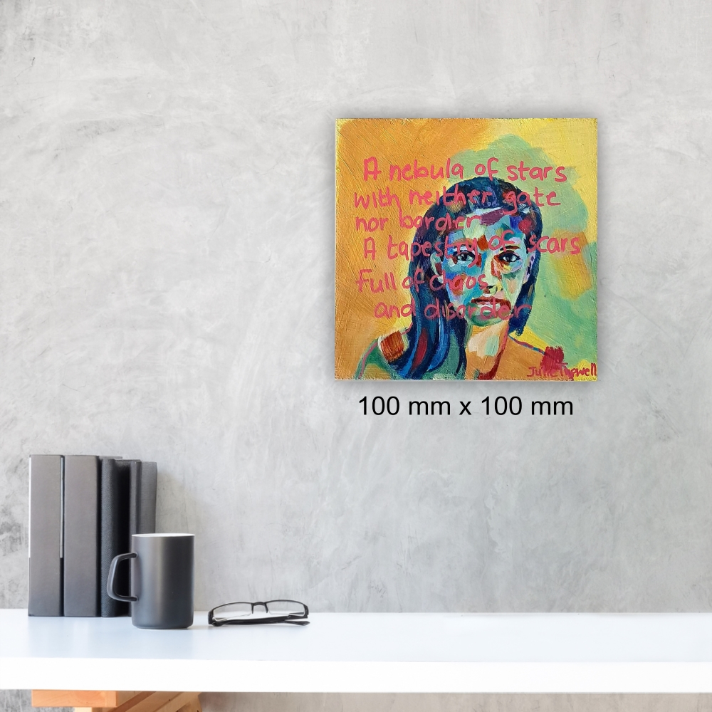 Julie Tugwell Art <br> A Nebula of Stars 2<br>Acrylic on Board<br>100 mm x 100 mm - Image 2