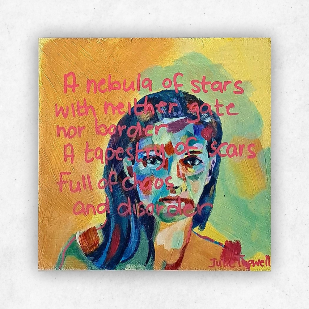 Julie Tugwell Art <br> A Nebula of Stars 2<br>Acrylic on Board<br>100 mm x 100 mm - Image 3