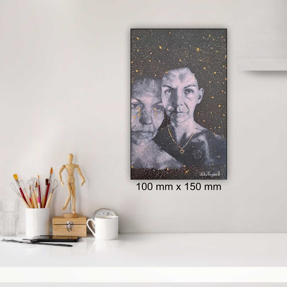 Julie Tugwell Art <br>Golden Effigy<br>Oil on Board<br>100 mm x 150 mm - Image 2