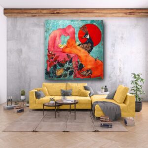 Julie Tugwell Art <br> In Plain Sight <br> Acrylic on Loose Canvas <br> 1400 mm x 1420 mm