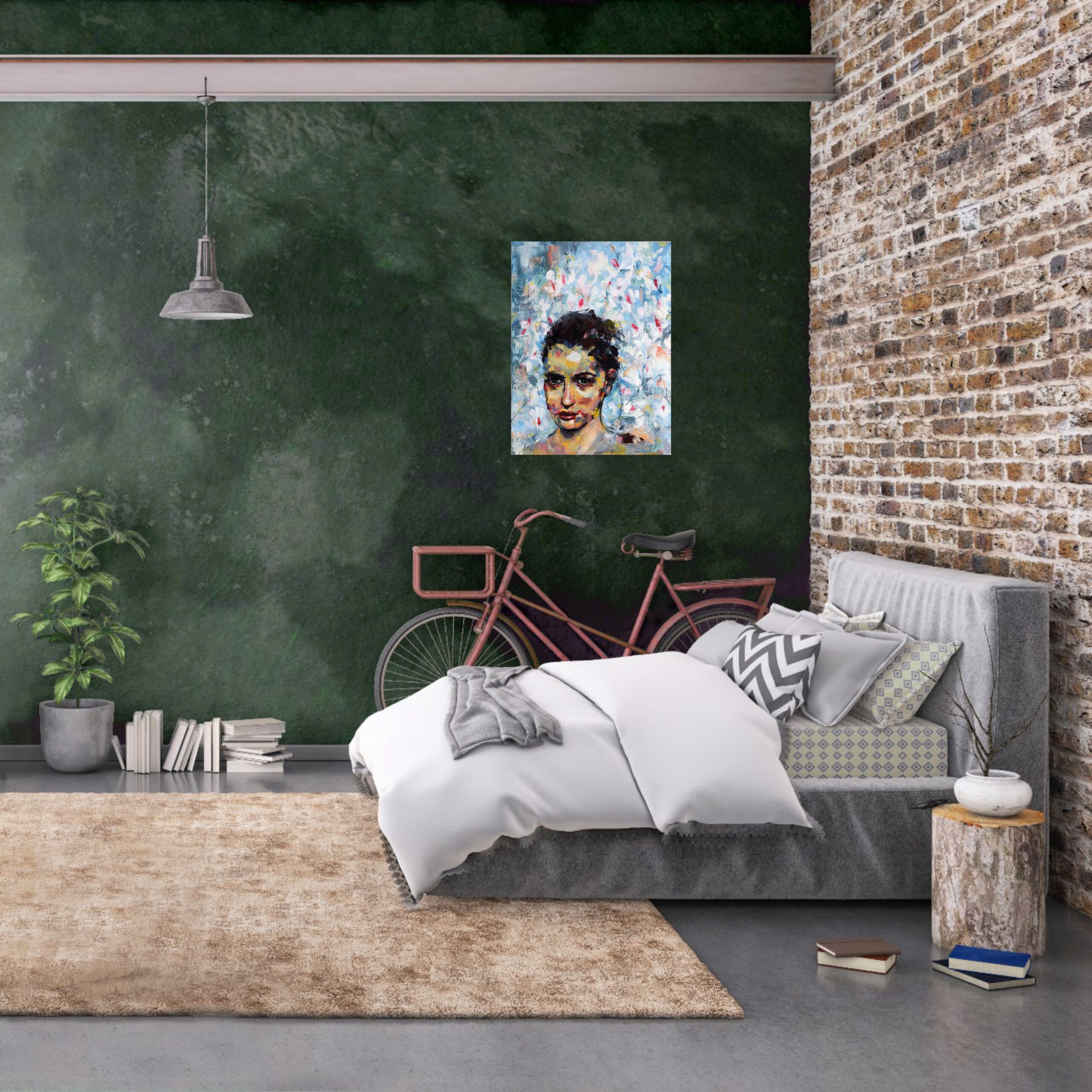 Julie Tugwell Art <br> Summer Longing <br> Oil on Canvas <br> 450 x 600mm